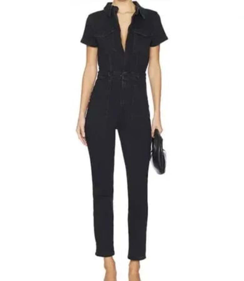 Large Good American Denim Jumpsuit $199MSRP NWT